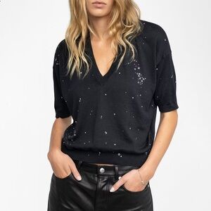 Zadig and Voltaire Wully Sweater XS Wully Lico V Neck Sweater